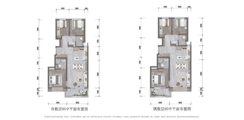 龙湖观萃3室2厅95平米户型图-楼盘图库-北京新房-购房网