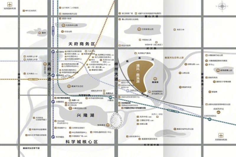成都清凤鹿溪源规划图-成都购房网