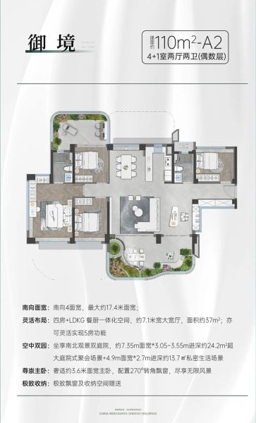 招商林屿境5室2厅110平米户型图-楼盘图库-广州新房-购房网
