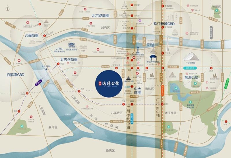广州中冶逸璟公馆规划图-广州购房网