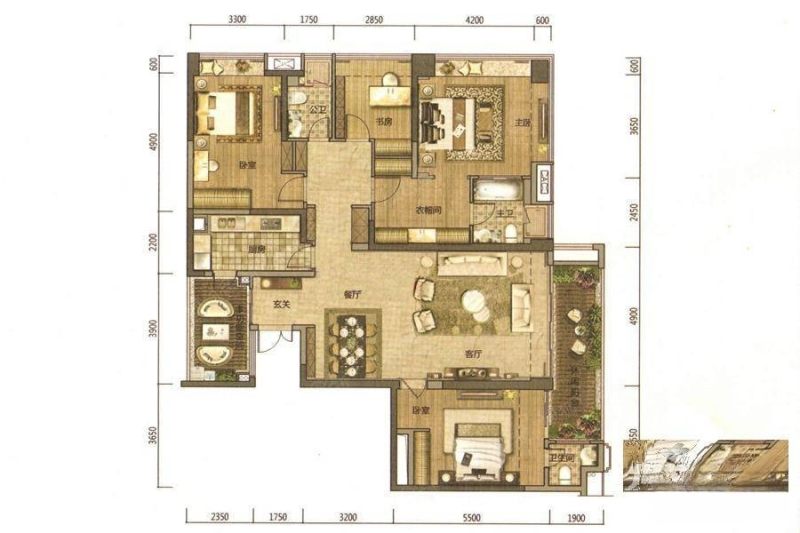 华丰前海湾3室2厅89平米户型图-楼盘图库-深圳新房-购房网