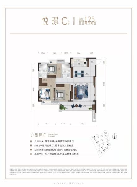 兴润·兴悦府价格7450元/平米，户型为105平-140平-兴润·兴悦府楼盘-宜昌购房网