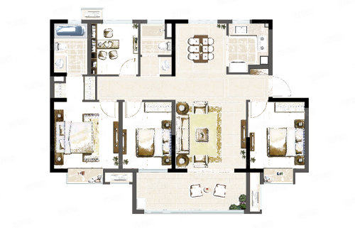 中海云麓公馆价格19500元/平米,户型有2室-4室