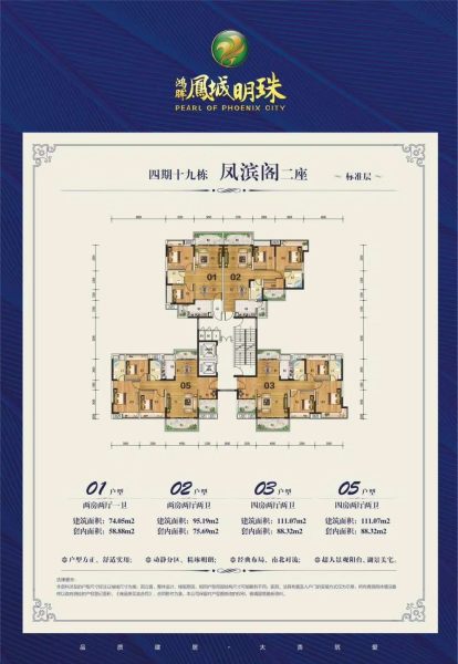 凤城明珠户型为78平-128平,物业公司清远市荣泰物业管理有限