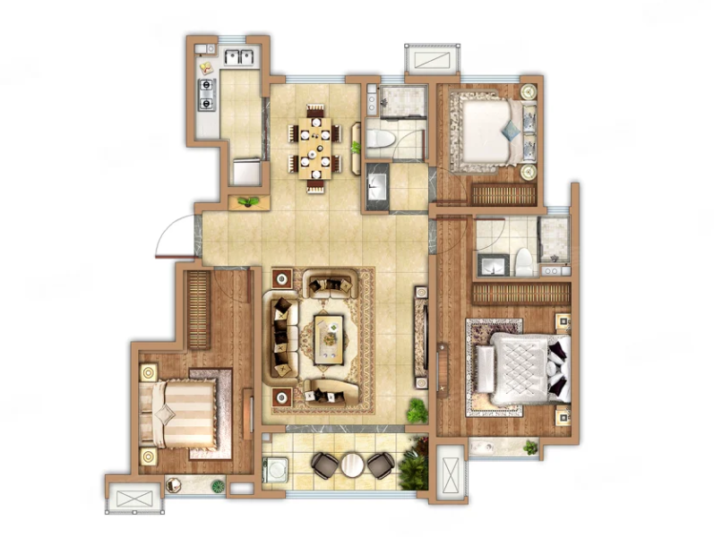 天铂曦园户型有3室-3室14500元/平米,容积率1.