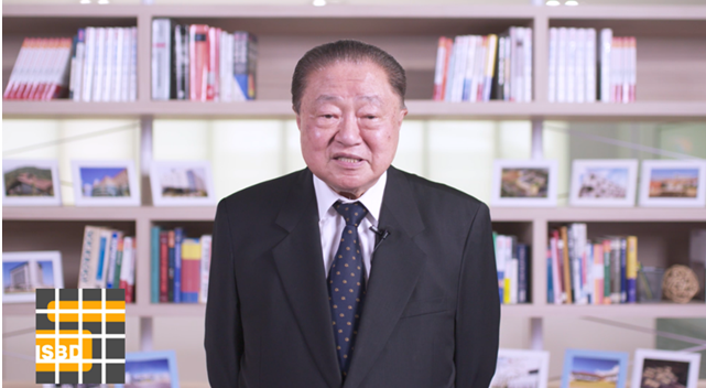 &emsp;&emsp;图:台达集团创办人暨荣誉董事长郑崇华在连线中致辞